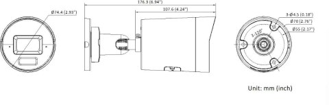 Kamera IP Hikvision DS-2CD2067G3-LI2UY/SL 2.8mm BLACK