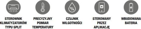 Termostat klimatyzacji Nice Clima-Control Z-Wave to IR Controller for AC 868,4 Mhz Biały