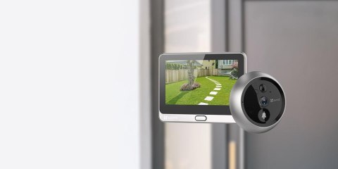 Wizjer do drzwi Ezviz CP4 4MP Wi-Fi srebrny