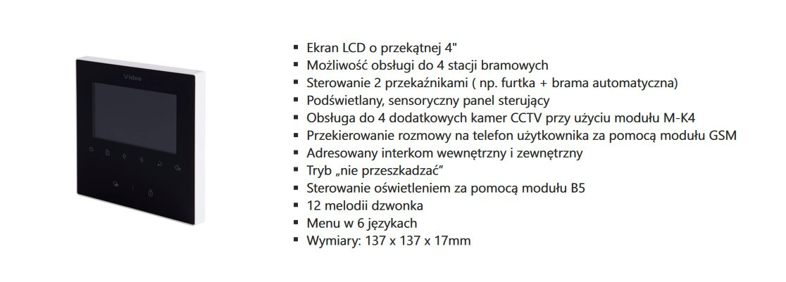 Zestaw Cyfrowy Vidos S1201-SKP Skrzynka na listy z wideodomofonem i czytnikiem kart, M1022B Monitor 4.3'' wideodomofonu Zestaw Cyfrowy Vidos S1201-SKP Skrzynka na listy z wideodomofonem i czytnikiem kart, M1022B Monitor 4.3'' wideodomofonu