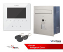 Zestaw Cyfrowy Vidos S1201-SKP Skrzynka na listy z wideodomofonem i czytnikiem kart, M1022W Monitor 4.3'' wideodomofonu