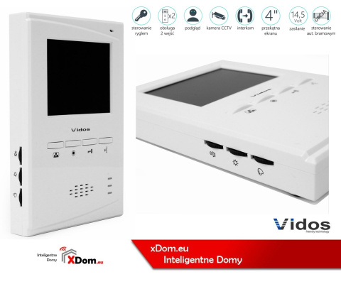 Zestaw jednorodzinny wideodomofonu VIDOS. Skrzynka na listy z wideodomofonem. Monitor 4.3'' S561D-SKP_M395W Zestaw jednorodzinny wideodomofonu VIDOS. Skrzynka na listy z wideodomofonem. Monitor 4.3'' S561D-SKP_M395W