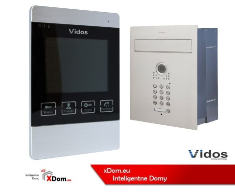 Zestaw jednorodzinny wideodomofonu VIDOS. Skrzynka na listy z wideodomofonem. Monitor 4'' S561D-SKP_M904S Zestaw jednorodzinny wideodomofonu VIDOS. Skrzynka na listy z wideodomofonem. Monitor 4'' S561D-SKP_M904S