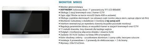 Zestaw jednorodzinny wideodomofonu VIDOS. Skrzynka na listy z wideodomofonem. Monitor 7'' S561D-SKP_M903SH Zestaw jednorodzinny wideodomofonu VIDOS. Skrzynka na listy z wideodomofonem. Monitor 7'' S561D-SKP_M903SH