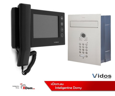 Zestaw jednorodzinny wideodomofonu VIDOS. Skrzynka na listy z wideodomofonem. Monitor 7'' S561D-SKP_M270B Zestaw jednorodzinny wideodomofonu VIDOS. Skrzynka na listy z wideodomofonem. Monitor 7'' S561D-SKP_M270B