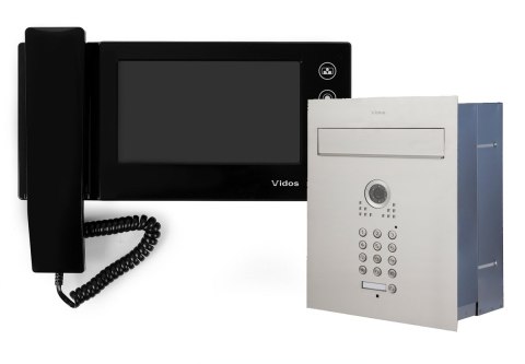 Zestaw jednorodzinny wideodomofonu VIDOS. Skrzynka na listy z wideodomofonem. Monitor 7'' S561D-SKP_M270B Zestaw jednorodzinny wideodomofonu VIDOS. Skrzynka na listy z wideodomofonem. Monitor 7'' S561D-SKP_M270B
