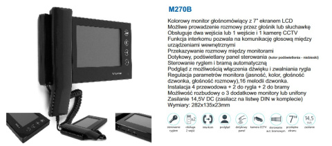 Zestaw jednorodzinny wideodomofonu VIDOS. Skrzynka na listy z wideodomofonem. Monitor 7'' S561D-SKP_M270B Zestaw jednorodzinny wideodomofonu VIDOS. Skrzynka na listy z wideodomofonem. Monitor 7'' S561D-SKP_M270B