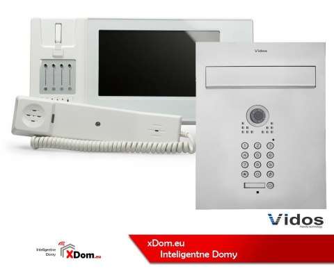 Zestaw jednorodzinny wideodomofonu VIDOS. Skrzynka na listy z wideodomofonem. Monitor 7'' S561D-SKP_M270W-S2 Zestaw jednorodzinny wideodomofonu VIDOS. Skrzynka na listy z wideodomofonem. Monitor 7'' S561D-SKP_M270W-S2