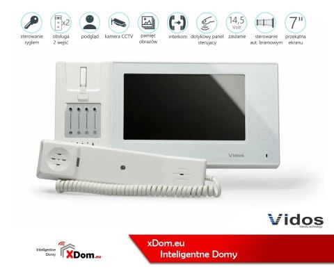 Zestaw jednorodzinny wideodomofonu VIDOS. Skrzynka na listy z wideodomofonem. Monitor 7'' S561D-SKP_M270W-S2 Zestaw jednorodzinny wideodomofonu VIDOS. Skrzynka na listy z wideodomofonem. Monitor 7'' S561D-SKP_M270W-S2