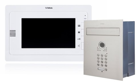 Zestaw jednorodzinny wideodomofonu VIDOS. Skrzynka na listy z wideodomofonem. Monitor 7'' S561D-SKP_M323W Zestaw jednorodzinny wideodomofonu VIDOS. Skrzynka na listy z wideodomofonem. Monitor 7'' S561D-SKP_M323W