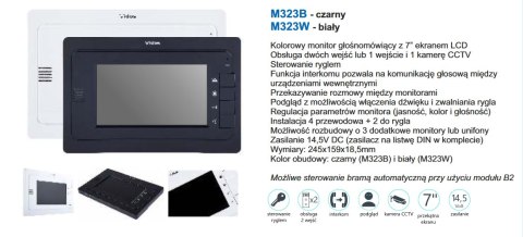 Zestaw jednorodzinny wideodomofonu VIDOS. Skrzynka na listy z wideodomofonem. Monitor 7'' S561D-SKP_M323W Zestaw jednorodzinny wideodomofonu VIDOS. Skrzynka na listy z wideodomofonem. Monitor 7'' S561D-SKP_M323W
