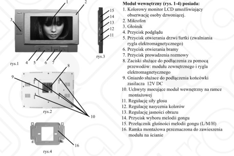 MONITOR ''EURA CONNECT'' VDA-02A3 ekran 7''