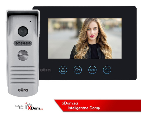 Zestaw JEDNORODZINNY WIDEODOMOFONU WIFI ''EURA CONNECT'' MONITOR WIFI 7 cali EURA VDA-13A3_VDA-40A3