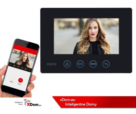 Zestaw JEDNORODZINNY WIDEODOMOFONU WIFI ''EURA CONNECT'' MONITOR WIFI 7 cali EURA VDA-79A3_VDA-40A3