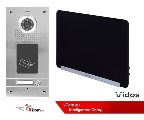 Zestaw Wideodomofonu Vidos stacja bramowa z czytnikiem RFID monitor 7'' S561A_M690BS2 Zestaw Wideodomofonu Vidos stacja bramowa z czytnikiem RFID monitor 7'' S561A_M690BS2