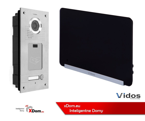 Zestaw Wideodomofonu Vidos stacja bramowa z czytnikiem RFID monitor 7'' S561A_M690BS2 Zestaw Wideodomofonu Vidos stacja bramowa z czytnikiem RFID monitor 7'' S561A_M690BS2