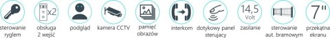Zestaw Wideodomofonu Vidos stacja bramowa z czytnikiem RFID monitor 7'' S561A_M690BS2 Zestaw Wideodomofonu Vidos stacja bramowa z czytnikiem RFID monitor 7'' S561A_M690BS2