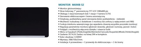 Zestaw Wideodomofonu Vidos stacja bramowa z czytnikiem RFID monitor 7'' S561A_M690BS2 Zestaw Wideodomofonu Vidos stacja bramowa z czytnikiem RFID monitor 7'' S561A_M690BS2