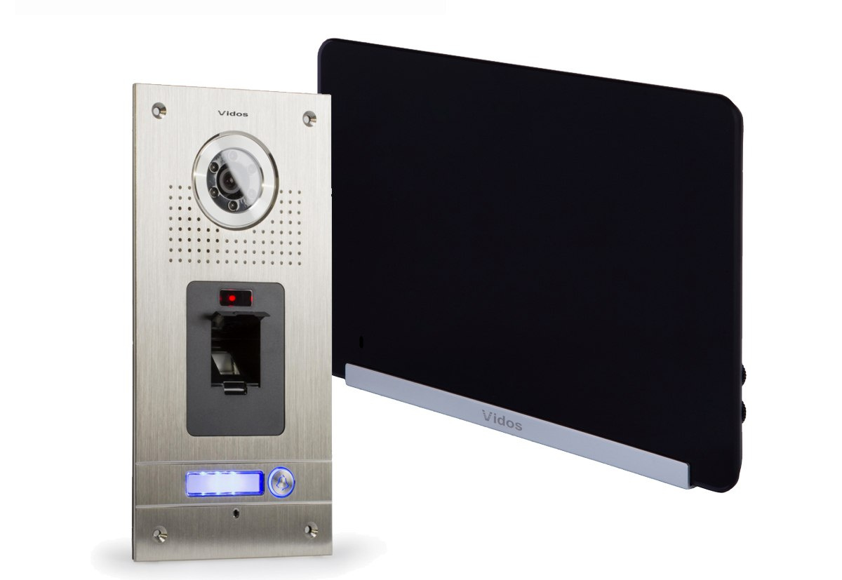 Zestaw Wideodomofonu Vidos stacja bramowa z czytnikiem linii papilarnych monitor 7'' S561Z_M690BS2 Zestaw Wideodomofonu Vidos stacja bramowa z czytnikiem linii papilarnych monitor 7'' S561Z_M690BS2