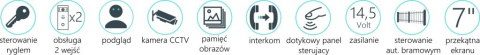 Zestaw Wideodomofonu Vidos stacja bramowa z szyfratorem monitor 7'' S561D-B_M690BS2 Zestaw Wideodomofonu Vidos stacja bramowa z szyfratorem monitor 7'' S561D-B_M690BS2