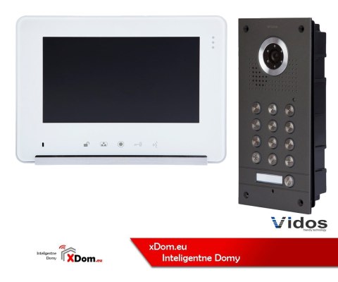 Zestaw Wideodomofonu Vidos stacja bramowa z szyfratorem monitor 7'' S561D-G_M690WS2 Zestaw Wideodomofonu Vidos stacja bramowa z szyfratorem monitor 7'' S561D-G_M690WS2