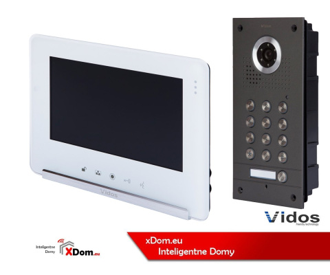 Zestaw Wideodomofonu Vidos stacja bramowa z szyfratorem monitor 7'' S561D-G_M690WS2 Zestaw Wideodomofonu Vidos stacja bramowa z szyfratorem monitor 7'' S561D-G_M690WS2