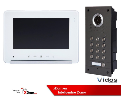 Zestaw Wideodomofonu Vidos stacja bramowa z szyfratorem monitor 7'' S561D-G_M690WS2 Zestaw Wideodomofonu Vidos stacja bramowa z szyfratorem monitor 7'' S561D-G_M690WS2