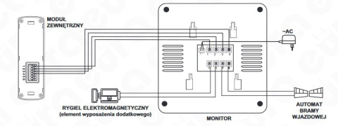 Zestaw Wideodomofonu WiFi Eura stacja bramowa, monitor 4,3'' kolor czarny VDA-21A3_VDA-19A3