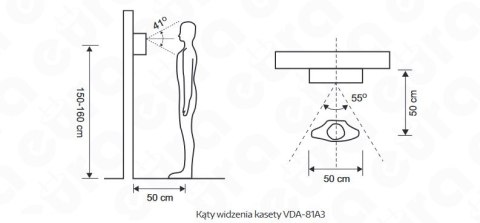 Zestaw Wideodomofonu Eura stacja bramowa, monitor 7'' kolor czarny VDA-81A3_VDP-20A3