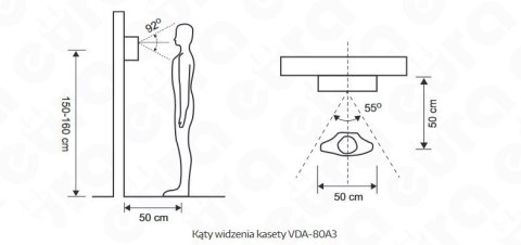 Zestaw Wideodomofonu Eura stacja bramowa z szyfratorem monitor 4,3'' VDA-80A3_VDA-16A3 BAŁY