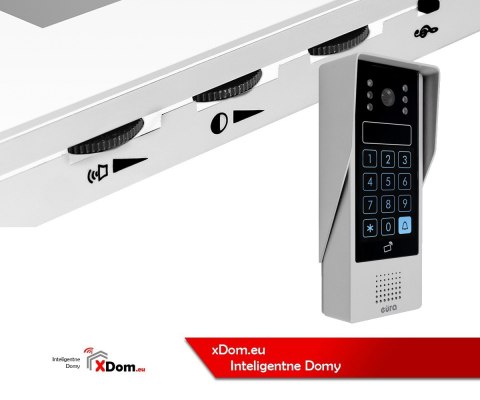 Zestaw Wideodomofonu Eura stacja bramowa z szyfratorem monitor 4,3'' VDA-80A3_VDA-16A3 BAŁY