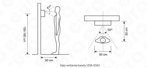 Zestaw Wideodomofonu WiFi Eura stacja bramowa, monitor 4,3'' kolor czarny VDA-81A3_VDA-16A3