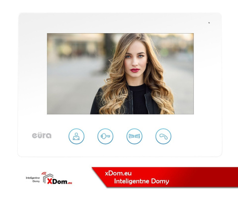 Zestaw Wideodomofonu WiFi Eura stacja bramowa, monitor 7'' VDA-13A3_VDA-40A3 WHITE