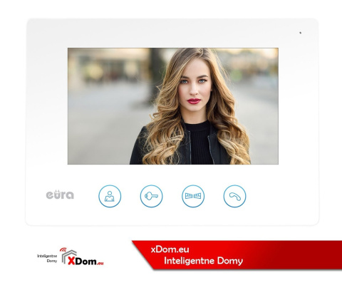 Zestaw Wideodomofonu WiFi Eura stacja bramowa, monitor 7'' VDA-79A3_VDA-40A3 WHITE