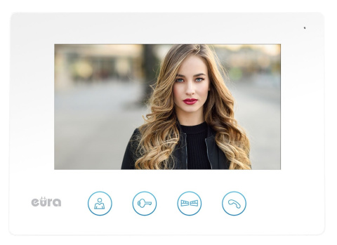Zestaw Wideodomofonu WiFi Eura stacja bramowa, monitor 7'' VDA-79A3_VDA-40A3 WHITE