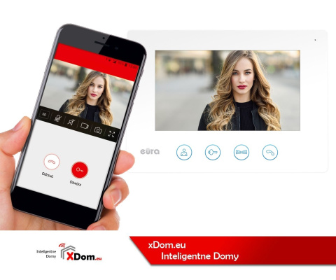Zestaw Wideodomofonu WiFi Eura stacja bramowa z szyfratorem, monitor 7'' VDA-80A3_VDA-40A3