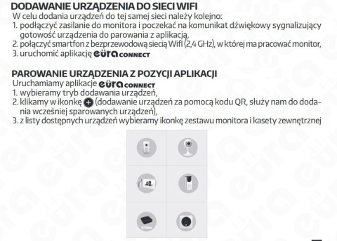 Zestaw Wideodomofonu WiFi Eura stacja bramowa z szyfratorem, monitor 7'' VDA-80A3_VDA-40A3