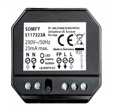 SOMFY 2401242 TERMOSTAT 2W + ODBIORNIK, STEROWANIE OGRZEWANIEM DO TAHOMY