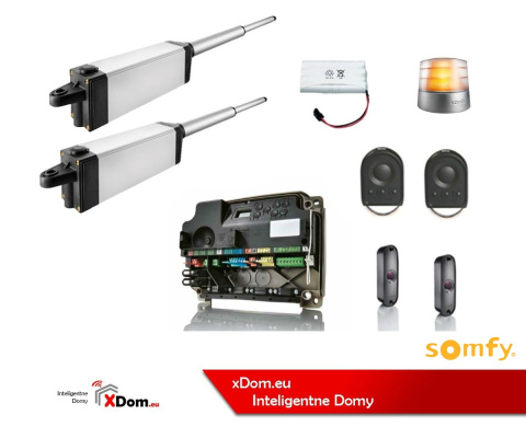 Somfy 1216310 Ixengo S 24V Comfort Pack (2 piloty 4-kanałowe Keygo, lampa z anteną, fotokomórki, akumulator)