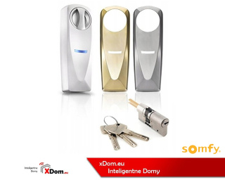 Somfy 1811675 ZAMEK STEROWANY SMARTFONEM DOORLOCK W OBUDOWIE METALOWEJ DO DRZWI STANDARDOWYCH, WKŁADKA 7 CM