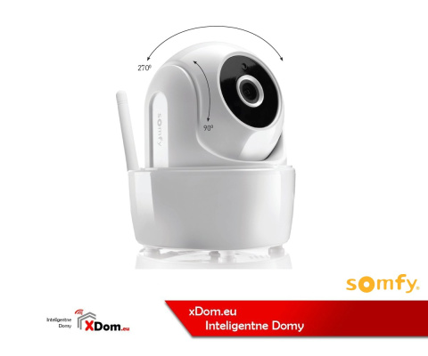 Somfy 2401189 VISIDOM ICM100 kamera WiFi wewnętrzna obrotowa iOS & Android Apps