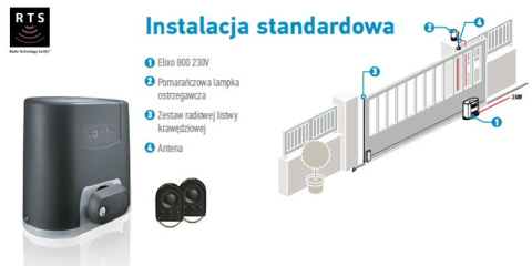 Nowe Somfy 1216454 Elixo 800 230V Standard Pack (2 piloty 4-kanałowe Keygo RTS)