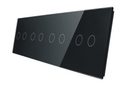 Poczwórny panel szklany LIVOLO 702222 | Czarny