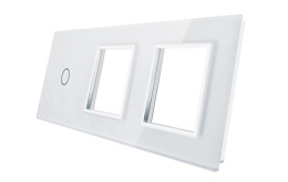 Potrójny panel szklany LIVOLO 701GG | Biały