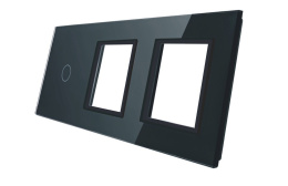 Potrójny panel szklany LIVOLO 701GG | Czarny