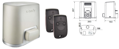 Somfy 1216413 ELIXO OPTIMO 24V RTS (2 PILOTY 2-KANAŁOWE KEYTIS RTS, WBUDOWANA ANTENA)