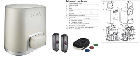 Somfy 1216531 ELIXO SMART io PACK EE (NAPĘD, 1X KEYGO, ZESTAW FOTOKOMÓREK)