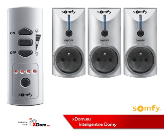 Somfy 2401199 3 GNIAZDA RTS - 3600 W + 1 NADAJNIK