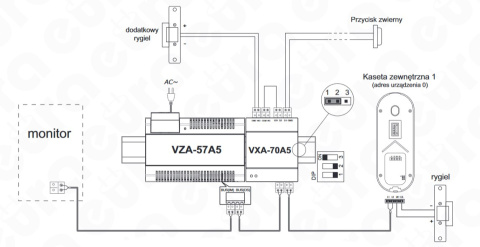 MONITOR ''EURA'' VDA-32A5 ''2EASY'' - biały, ekran 4,3''