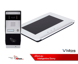 Zestaw wideodomofonu z czytnikiem RFID VIDOS S50A monitor 7'' M690 Biały